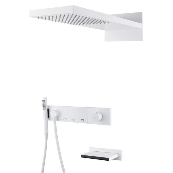 Душевой комплект Boheme Zodiac белый матовый 132-2-MW (детальная фотография)