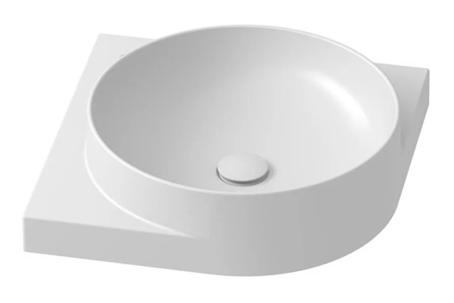 Раковина консоль Ravak Yard XJX01 45 см угловая (детальная фотография), пристенные, угловые