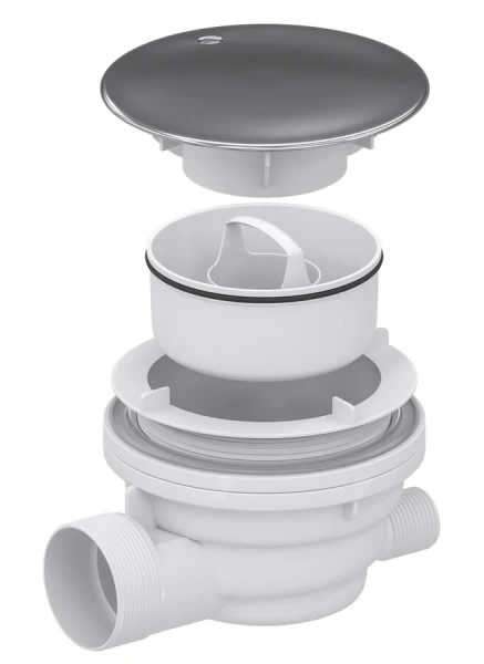 Сифон для душевых поддонов RGW Velplex QYD-01 хром 39241101-01 (детальная фотография) index_1