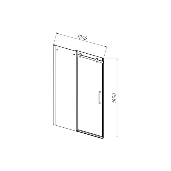 Душевая дверь в нишу Vincea Como-N 120 см профиль хром стекло прозрачное VDS-4CN120CL (детальная фотография), современные, hi-tech