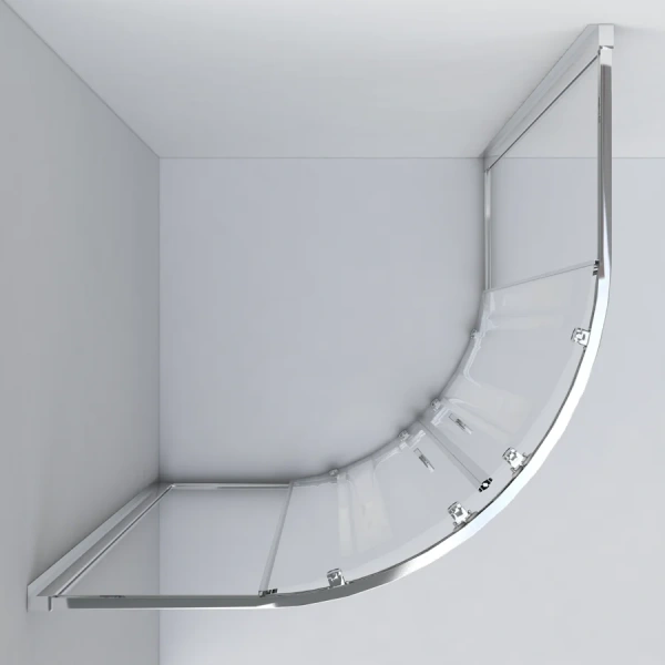 Душевой уголок Vincea Garda 90х90 см профиль черный, стекло прозрачное VSQ-1G900CLB (детальная фотография), 90х90