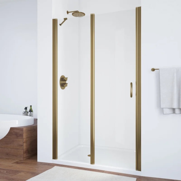 Душевая дверь профиль бронза стекло сатин Vegas-glass EP-F-1 105 05 10 L (детальная фотография)