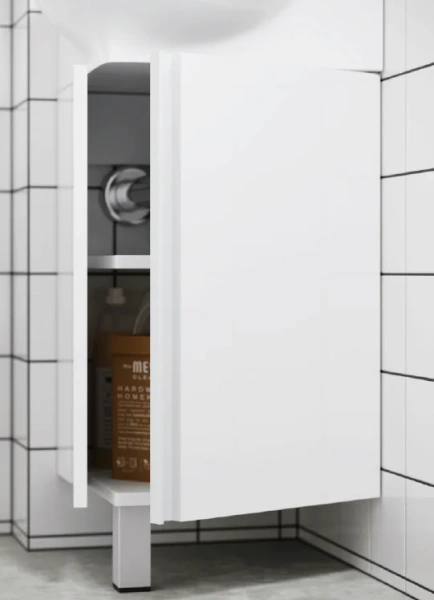 Тумба под раковину напольная Aqwella Porto 36.5 см белая POR0104WW (детальная фотография), моноблок