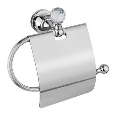 Бумагодержатель Cezares Olimp хром, с кристаллом Swarovski