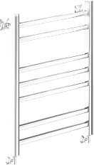 Полотенцесушитель водяной Ника Modern 60x50 см белый матовый
