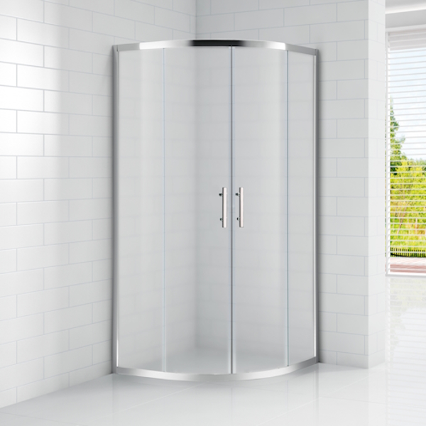 Душевой уголок Cezares Eco 90x90 см стекло рифленое ECO-O-R-2-90-P-Cr (детальная фотография)