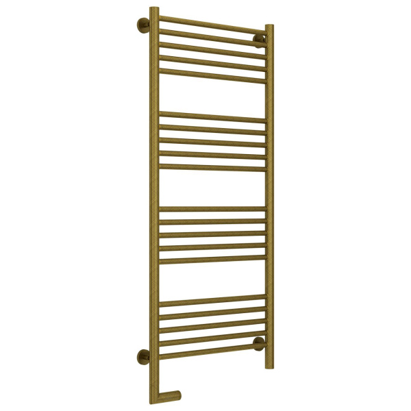 Полотенцесушитель электрический левый, цвет состаренная бронза перемычка прямая Сунержа Богема 2.0 1200х500 05-5204-1250 (детальная фотография)