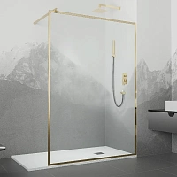 Душевая перегородка RGW Walk In WA-12G 90 см профиль золото