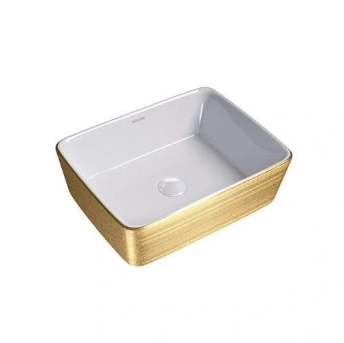 Раковина Grossman Color 48 см золото/белая - фото 5