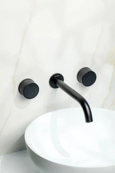 Смеситель для раковины Boheme Prestige черный матовый 152-2-B-PR (детальная фотография), черные