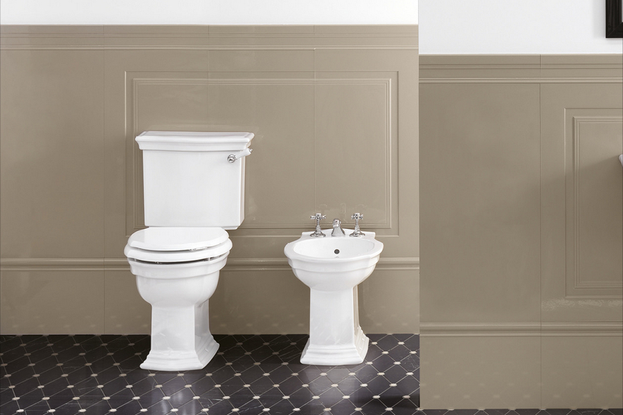 Унитаз компакт Devon & Devon Westminster IBWC круглый (детальная фотография), классические, ретро, декорированные, круглые