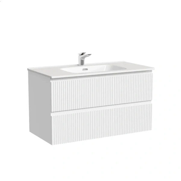 Тумба под раковину подвесная Sancos Snob R 90 см Bianco SNR90W (детальная фотография)