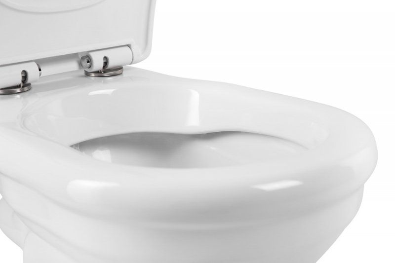 Унитаз компакт BelBagno Boheme BB115 с горизонтальным выпуском (детальная фотография), с нижним подводом воды