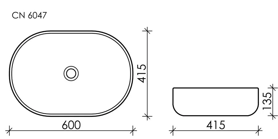 Раковина Ceramica Nova Element 60 см капучино CN6047MC (детальная фотография), современные, hi-tech