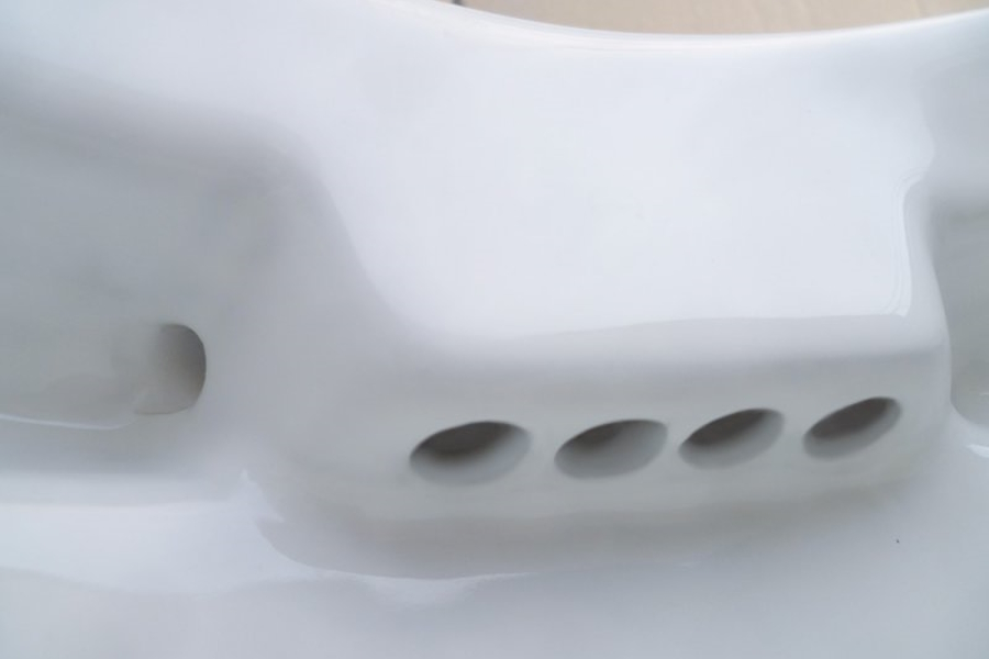 Унитаз подвесной BelBagno Prospero безободковый BB507B (детальная фотография), с горизонтальным, прямым выпуском, с прямым выпуском