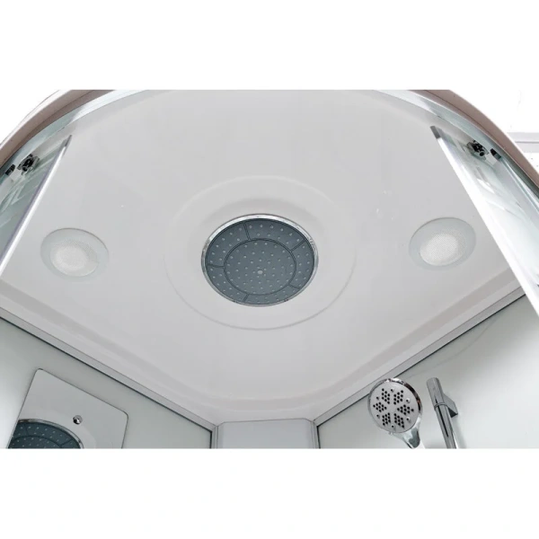 Душевая кабина Deto EM 100x100 см с освещением EM2710EL (детальная фотография), современныe, hi-tech, декорированныe