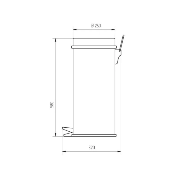 Мусорное ведро Migliore Complementi хром 21955 (детальная фотография), современные, hi-tech