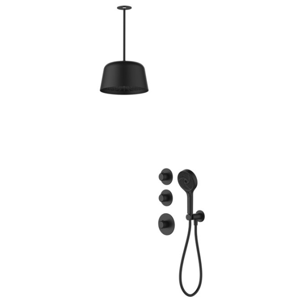Душевой комплект ALTROBAGNO Ricco 040424 черный матовый ALTROBAGNORicco040424MB (детальная фотография)