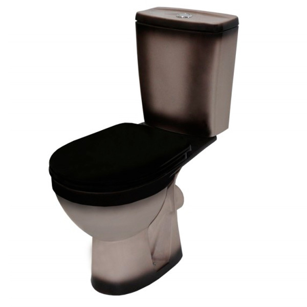 Унитаз компакт Rosa Рио черный Вн УнЧ314 (детальная фотография)