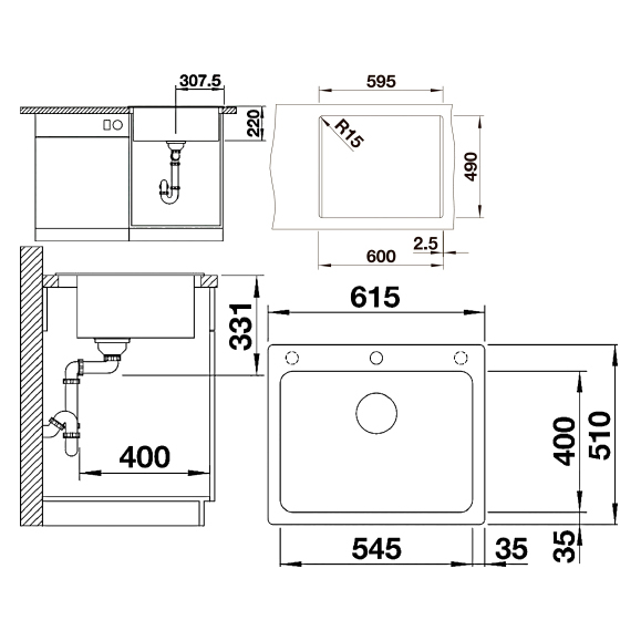 Схема (детальная фотография), из искусственного гранита