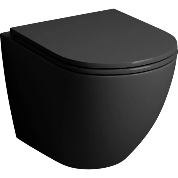 Унитаз подвесной Grossman черный матовый GR-4457BMS (детальная фотография)