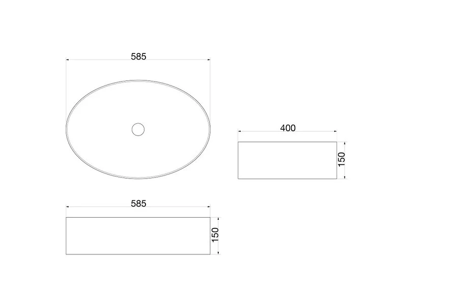 Раковина SantiLine 60 см накладная SL-1074 (детальная фотография), современные, hi-tech