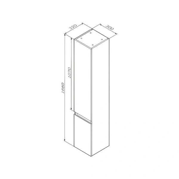 Шкаф-пенал подвесной Am.Pm X-Joy 30 см белый глянец M85ACHR0306WG (детальная фотография), в наличии