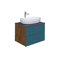 Тумба под раковину подвесная Grossman Альба 65 см веллингтон/бриз