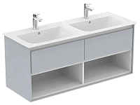 Тумба под раковину подвесная Ideal Standard Connect Air 120 см светло-серая с белым