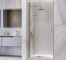 Душевая дверь в нишу RGW Leipzig LE-003 90 см профиль хром, стекло прозрачное