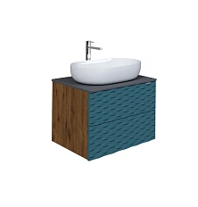 Тумба под раковину подвесная Grossman Альба 65 см веллингтон/бриз