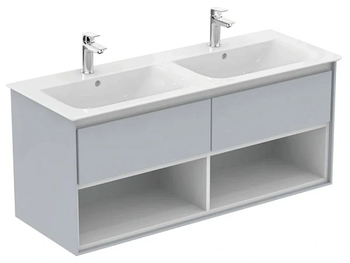 Тумба под раковину подвесная Ideal Standard Connect Air 120 см светло-серая с белым - фото 5