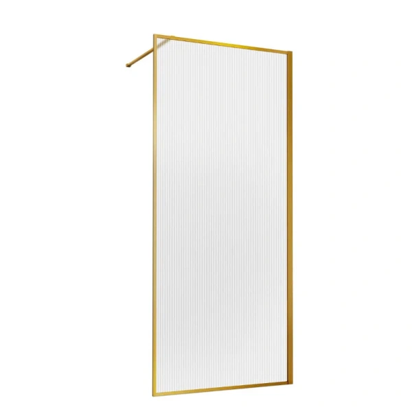 Душевая перегородка Vincea Walk-In HP Art 110 см профиль брашированное золото VSW-1HP110FLBG (детальная фотография)