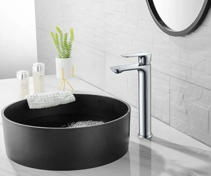 Смеситель для раковины Abber Weiss Insel хром AF8011 (детальная фотография), современные, hi-tech