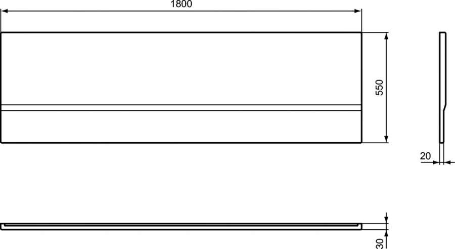 Фронтальная панель для ванны Ideal Standard Hotline 180 см белая K230101 (детальная фотография) index_2