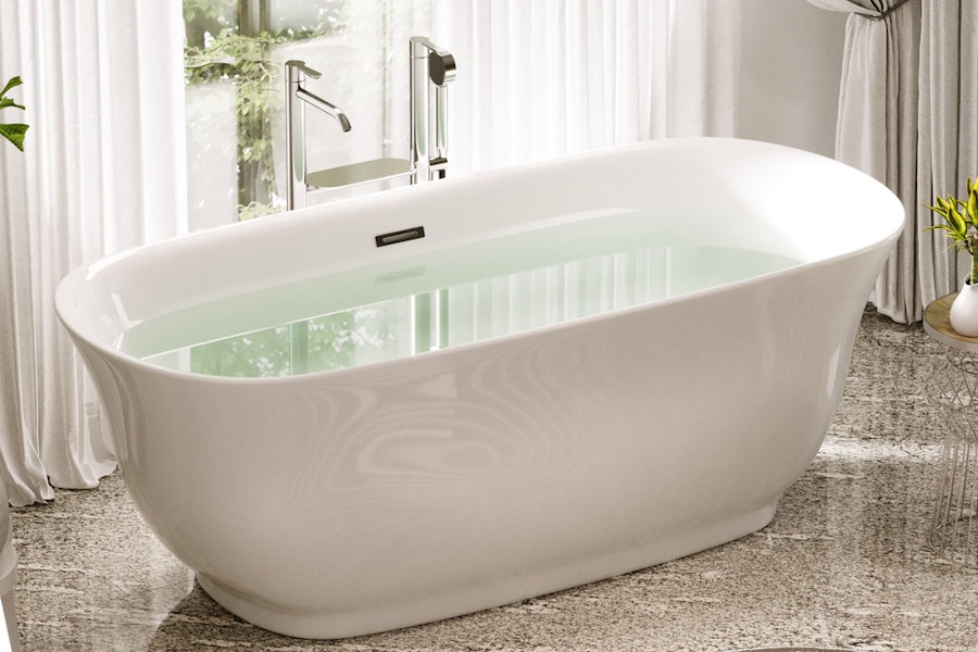 Ванна акриловая Sancos Viva 170x80 см белая FB08 (детальная фотография), 170x80 см