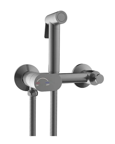Гигиенический душ со смесителем RGW Shower Panels SP-216Gr серый Brush - фото 4