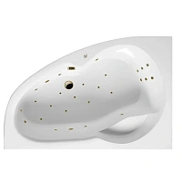 Ванна гидромассажная Excellent Newa Ultra 160 x 95 см, левая, белый/бронза, WAEX.NEL16.ULTRA.BR