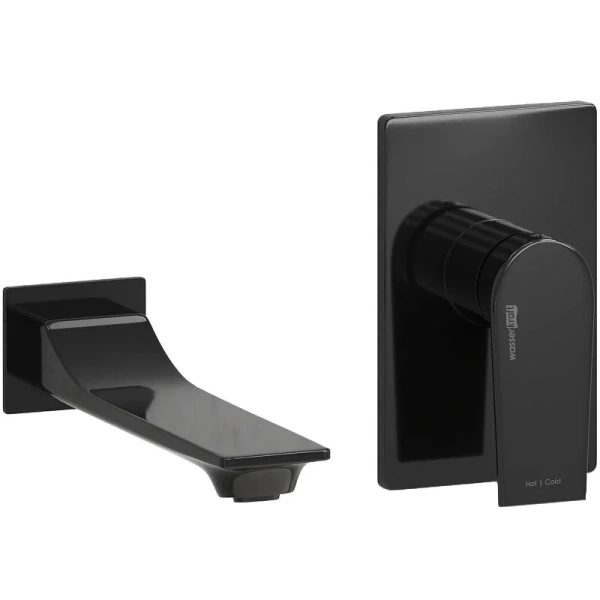 Смеситель для раковины WasserKRAFT Wiese черный глянец A66553 (детальная фотография)