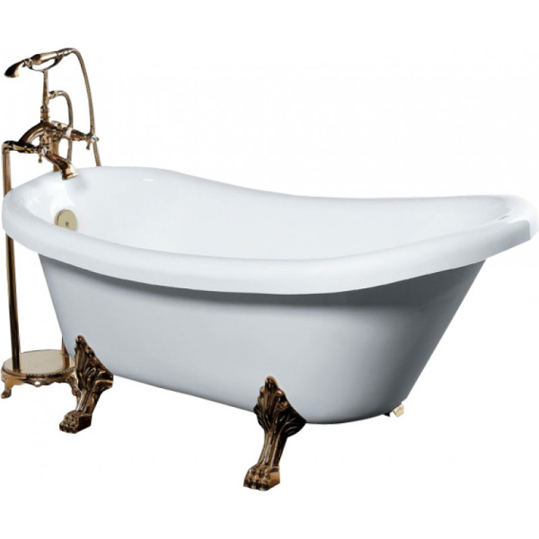 Ванна акриловая классическая Gemy 9030 175х82 см (детальная фотография), овальные