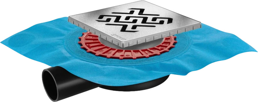 Душевой трап BERGES ZENTRUM Antik 15 см хром 091365 (детальная фотография)