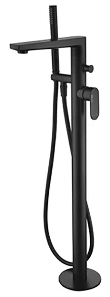 Смеситель для ванны WasserKRAFT Elbe напольный, черный 7421 (детальная фотография)