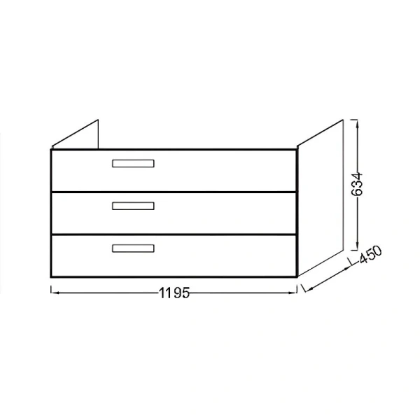 Тумба под раковину Jacob Delafon Rythmik (детальная фотография), нет в наличии