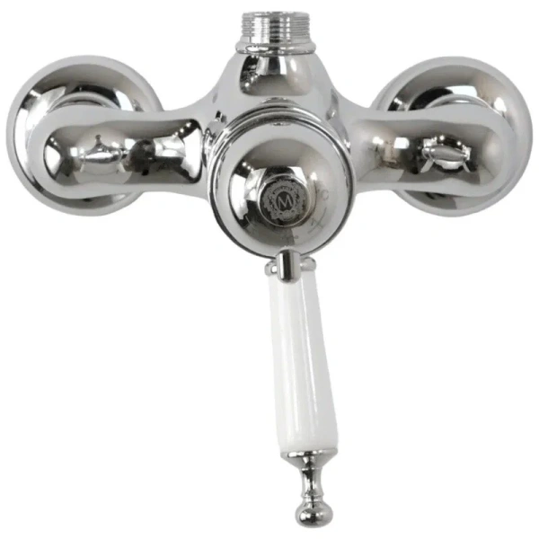 Смеситель для душа Migliore Oxford 19 термостатический, на два отверстия (детальная фотография), хром, бронза, золото, медные, комбинированные