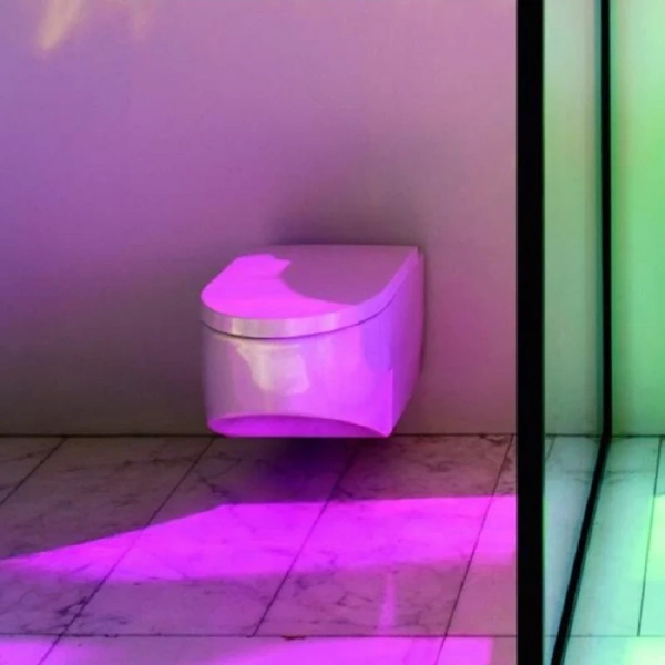 Унитаз подвесной Laufen Sonar белый матовый 8.2034.1.757.000.1 (детальная фотография), современные, hi-tech, круглые