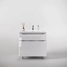 Тумба под раковину напольная Style Line Марелла Люкс Plus 70 см белый глянец