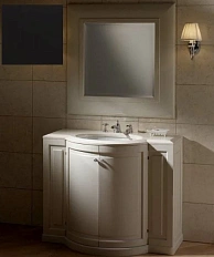 Тумба с мраморной столешницей, цвет полуглянцевый Dark Grey, мрамор Bianco Carrara, Devon&Devon Clarence