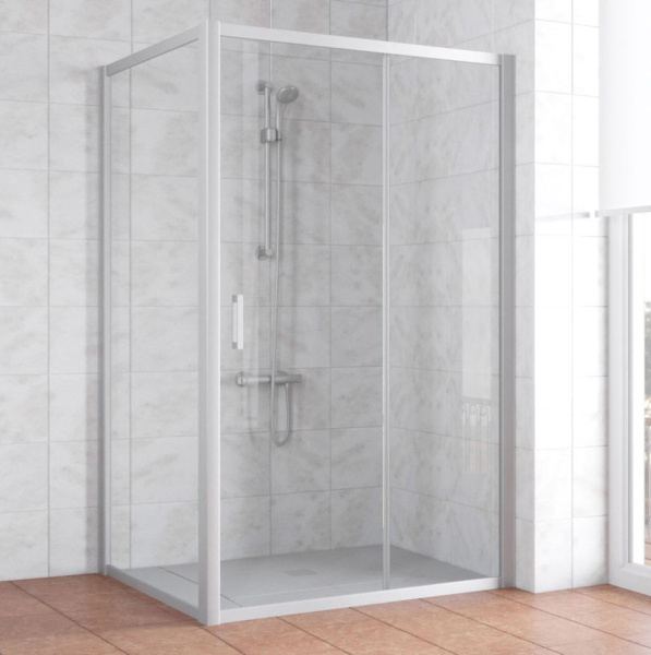 Душевой уголок профиль золотой стекло прозрачное Vegas-glass ZP+ZPV 120*100 09 01 (детальная фотография)