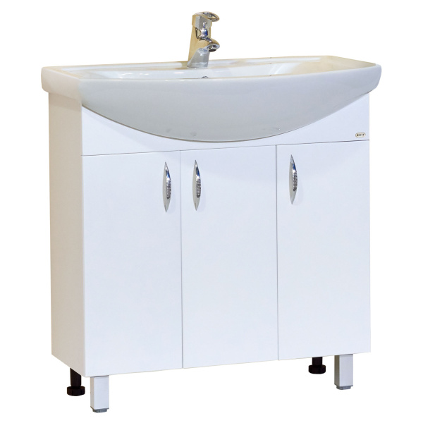 Тумба с раковиной напольная Misty Балтика 80 см прямая (детальная фотография)