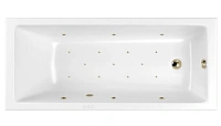 Ванна гидромассажная Whitecross Wave Relax, 150 х 70 см, увеличенная толщина акрила, усиленная армировка, белый/бронза, 0101.150070.100.RELAX.BR